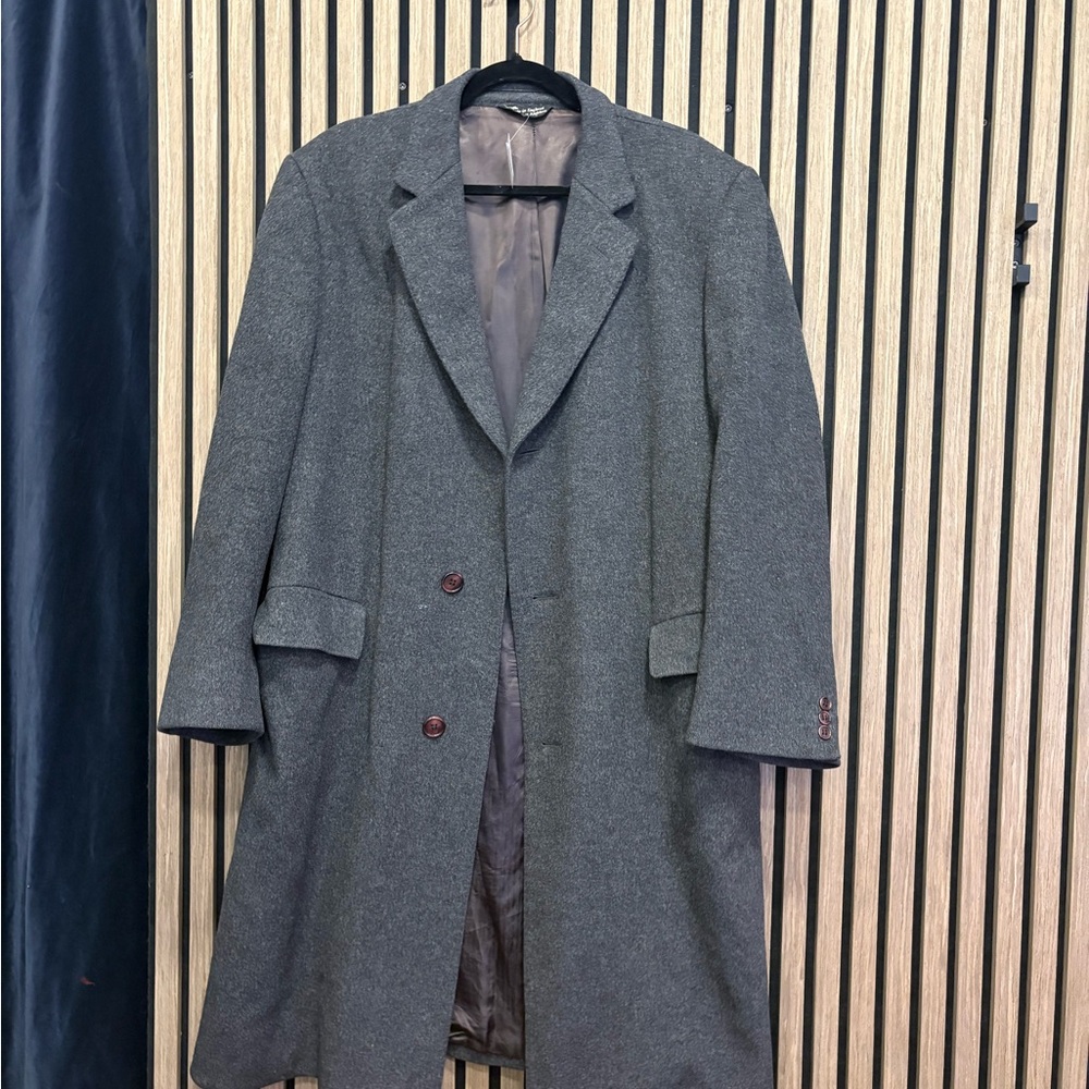 Gray Wool Eaton Men's Overcoat